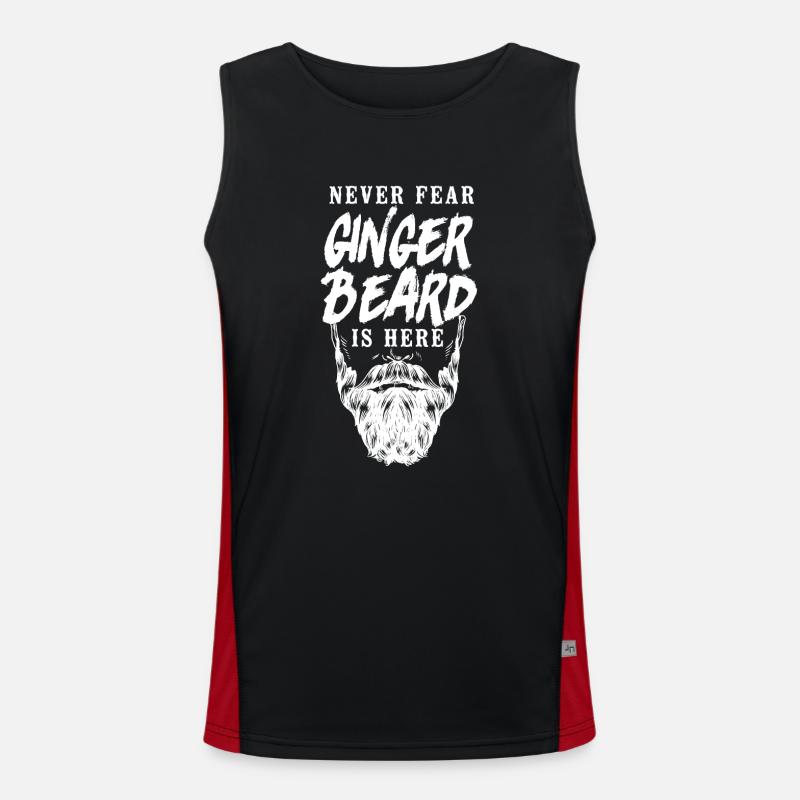 Beard Lover Bearded Man Ginger Funktionelles Kontrast-Tank Top für Männer 
