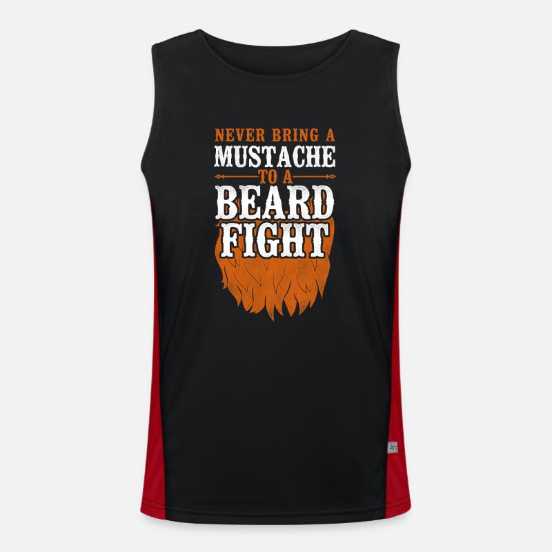 Beard Lover Bearded Man Ginger Funktionelles Kontrast-Tank Top für Männer 