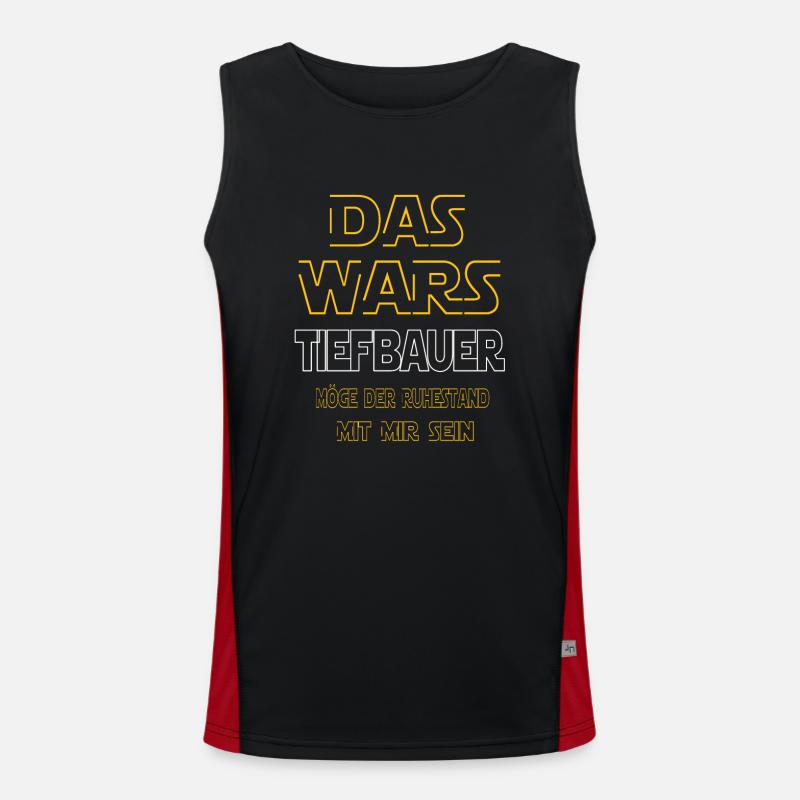 Rente Tiefbauer Rente Geschenke Funktionelles Kontrast-Tank Top für Männer 