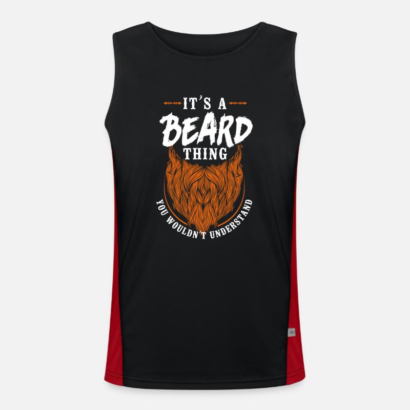 Beard Lover Bearded Man Ginger Funktionelles Kontrast-Tank Top für Männer 