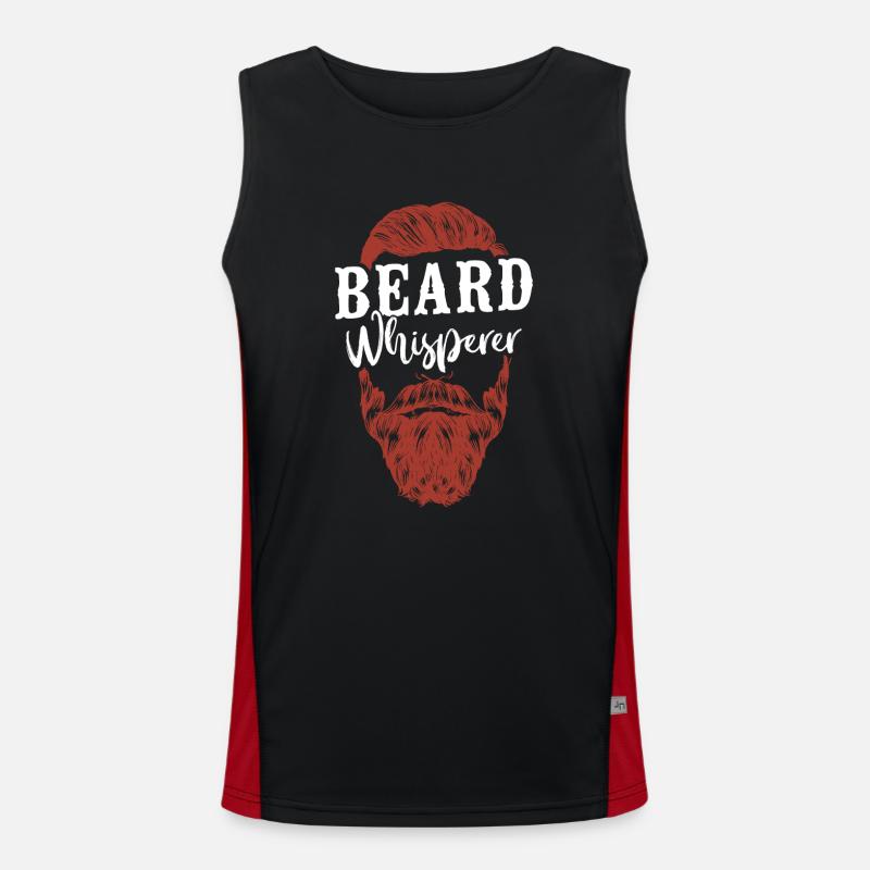 Beard Lover Bearded Man Ginger Funktionelles Kontrast-Tank Top für Männer 