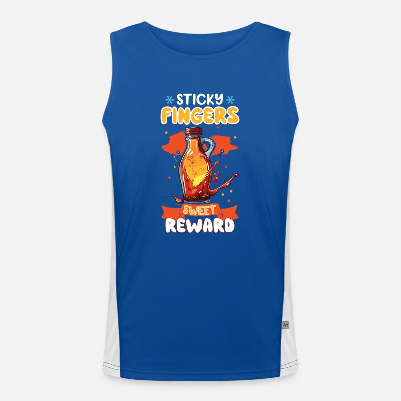 Maple syrup Canada tradition and cones Men's Functional Contrast Tank Top 