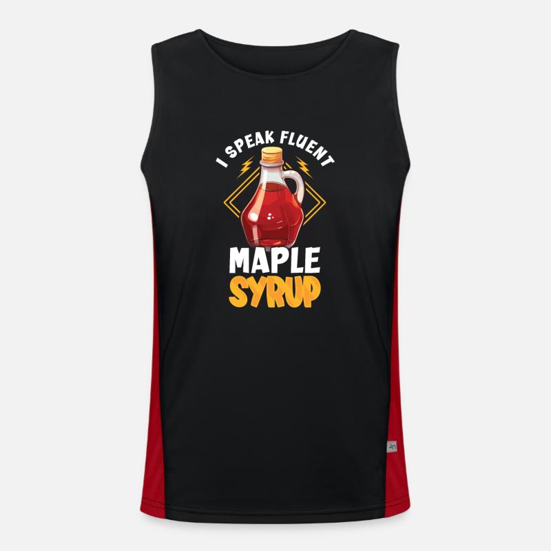 Maple syrup canada tradition and cones Men's Functional Contrast Tank Top 