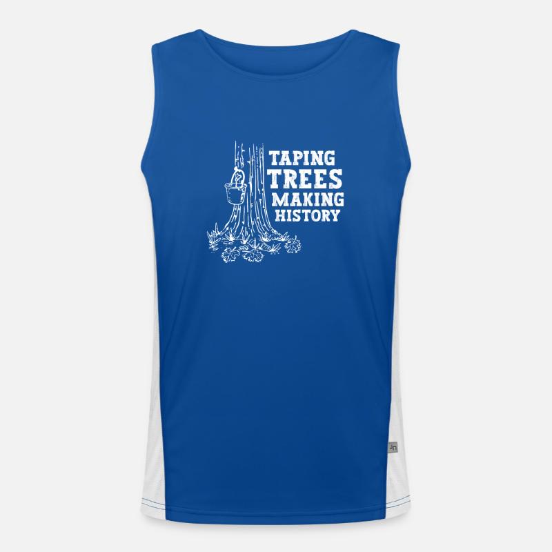 Maple syrup Canada tradition and cones Men's Functional Contrast Tank Top 
