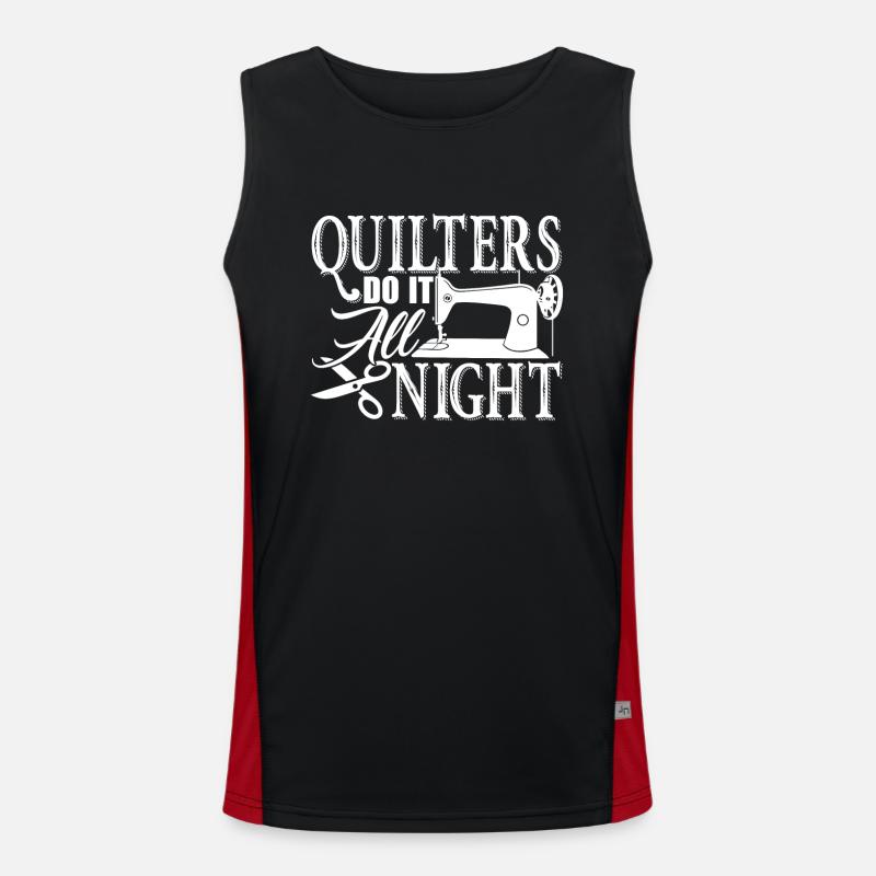 Quilter Quilters Do It All Night Men's Functional Contrast Tank Top 