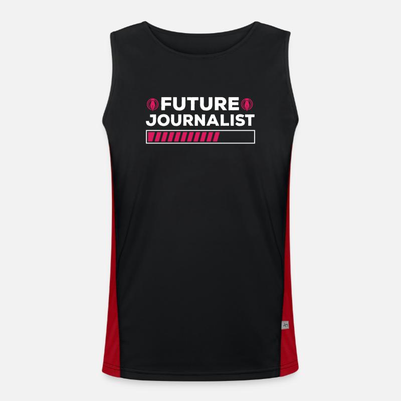 Future Journalist Shirt Media Journalism Men's Functional Contrast Tank Top 