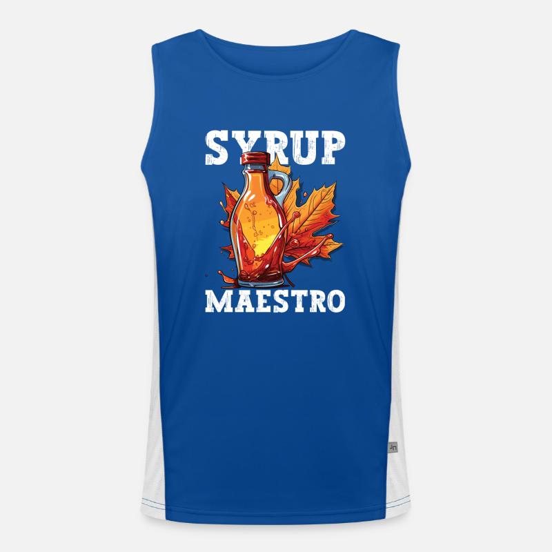 Maple syrup Canada tradition and cones Men's Functional Contrast Tank Top 