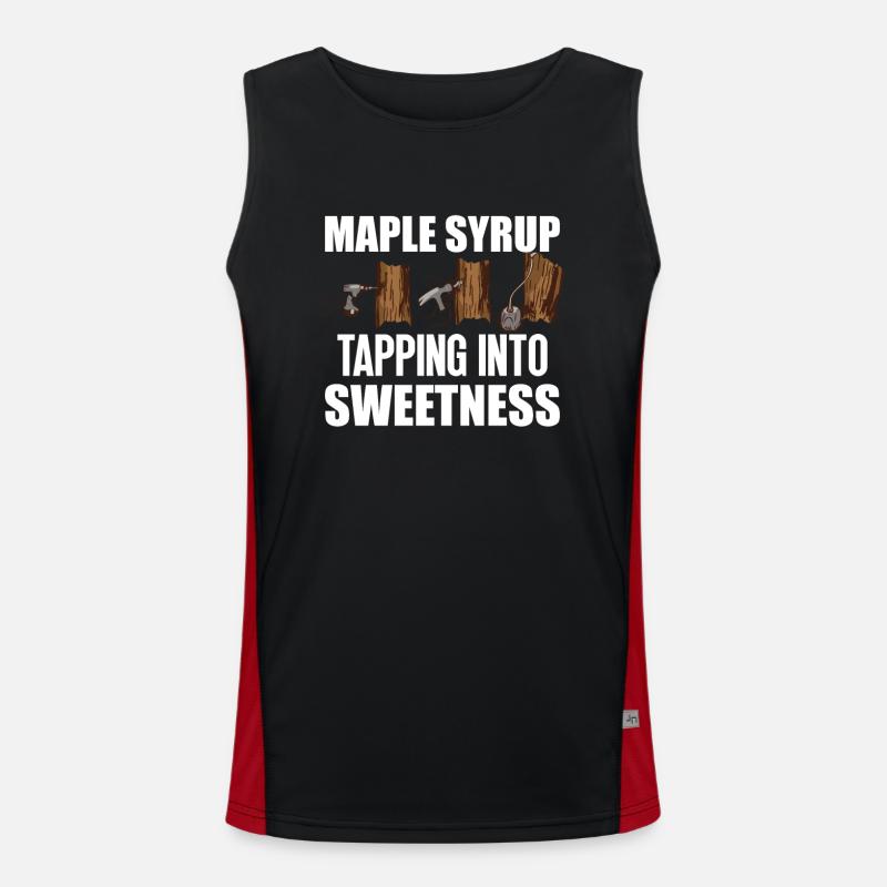 Tradition et cônes de Maple Sirop Canada Débardeur respirant contrasté Homme 