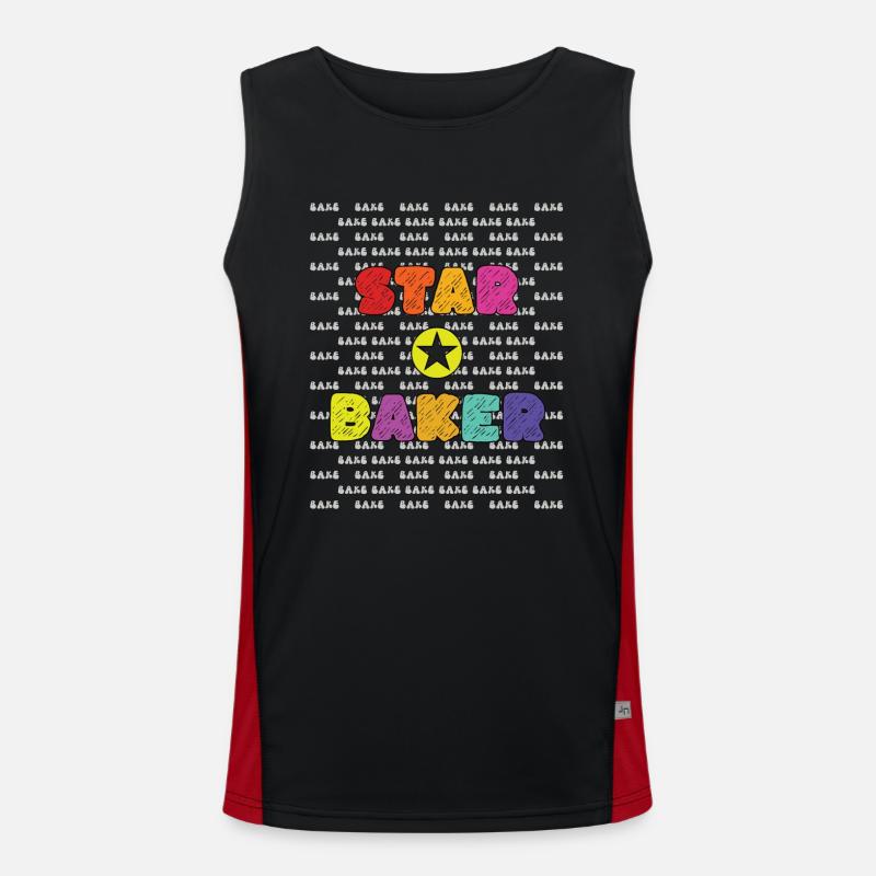 Star-Bäcker Funktionelles Kontrast-Tank Top für Männer 