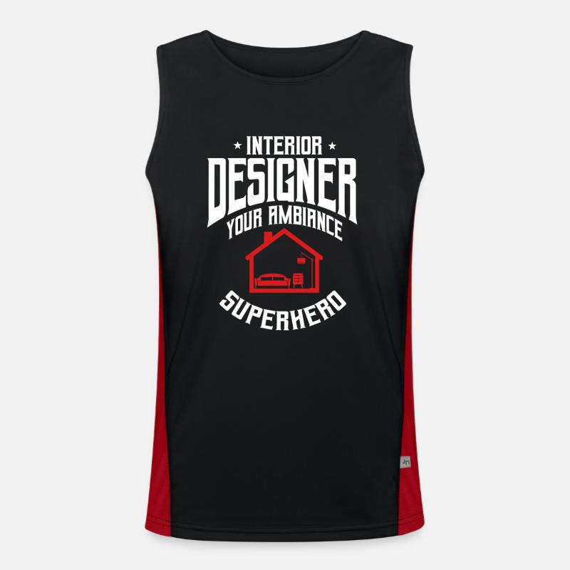 Funny Interior Designer Design Men's Functional Contrast Tank Top 