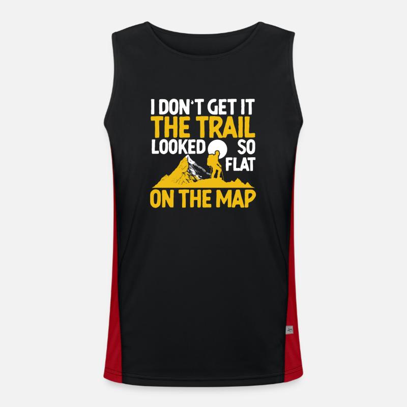 I don't understand why the path on the map Men's Functional Contrast Tank Top 