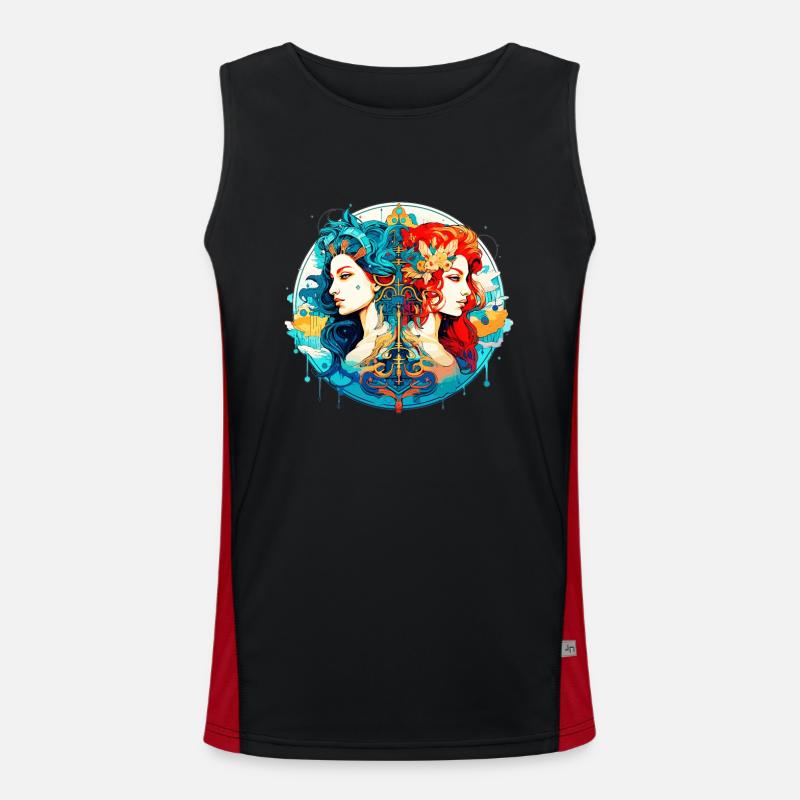 Seien Sie stolz auf Ihre einzigartigen Eigenschaften Zwillinge Sternzeichen Funktionelles Kontrast-Tank Top für Männer 