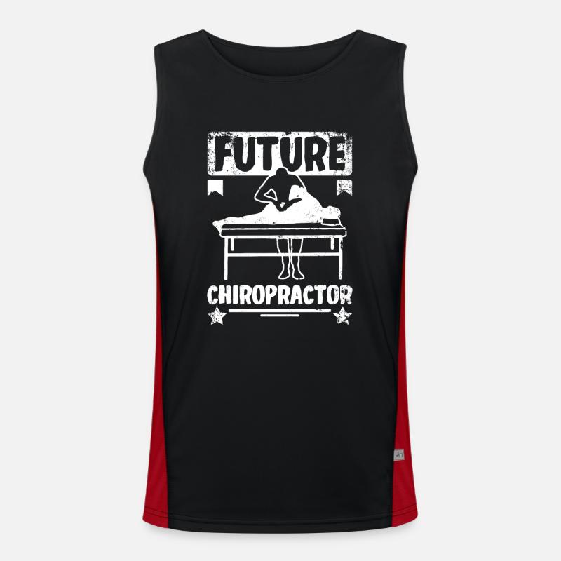 Future Chiropractor - Men's Functional Contrast Tank Top - black/red