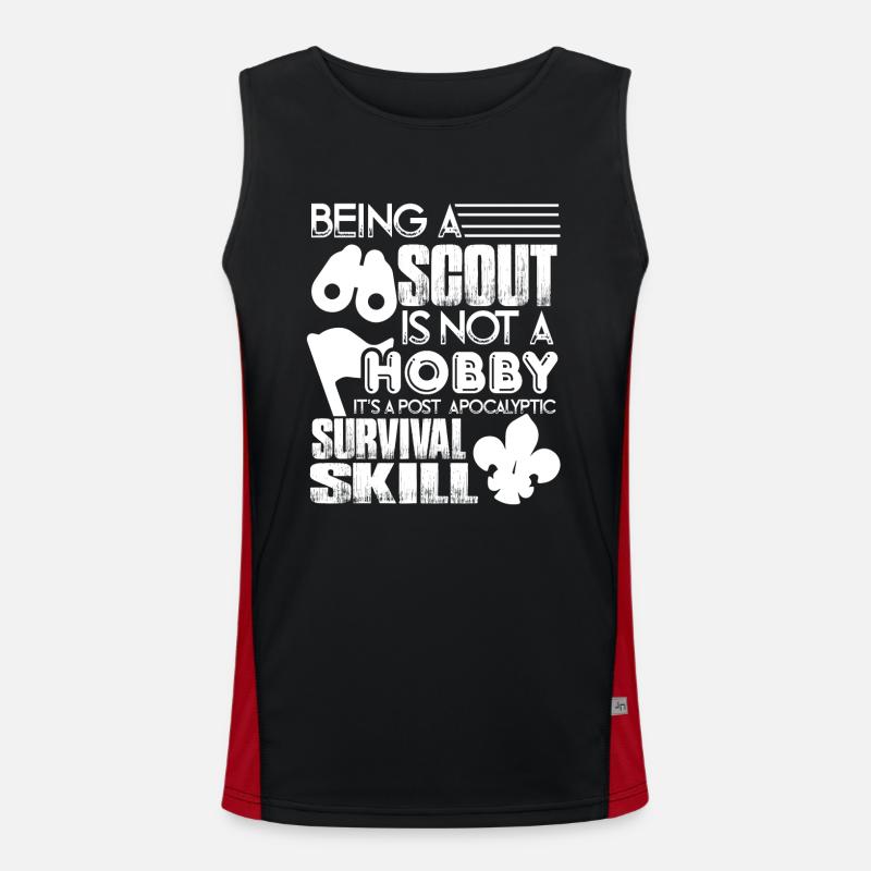 Scouting Scouting Is A Survival Skill Men's Functional Contrast Tank Top 