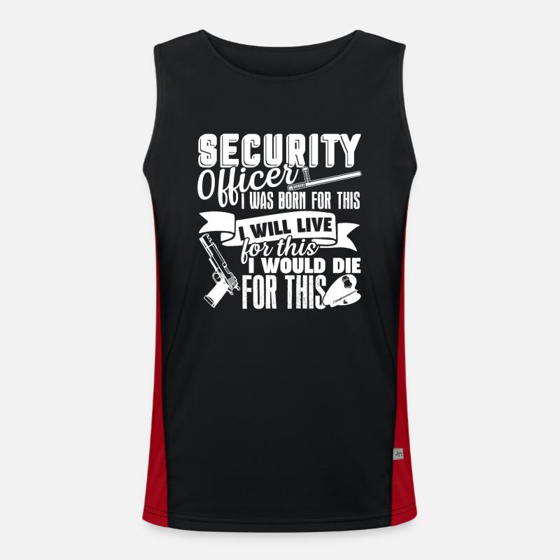Security Officer Security Officer Live For This Men's Functional Contrast Tank Top 
