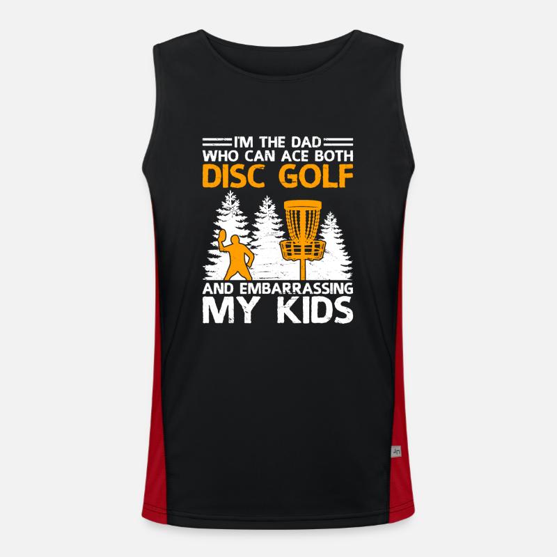 Disc Golf Player Disc Golfer Frisbee Player Par Pu Débardeur respirant contrasté Homme 