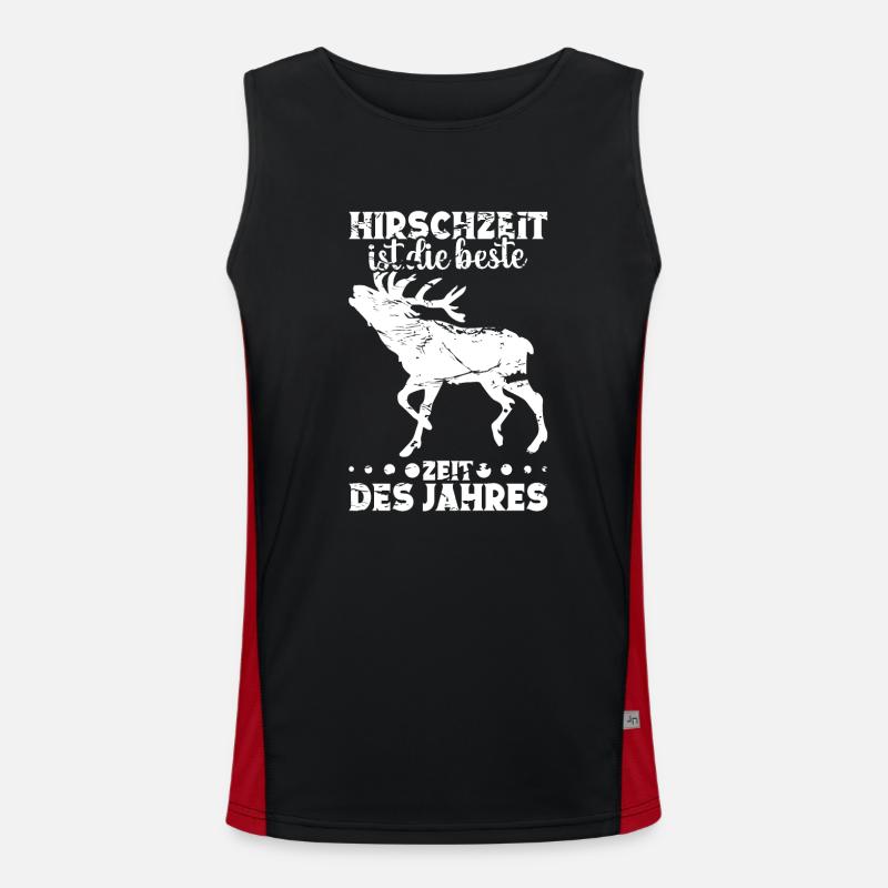 Weißwedelhirsch Hirschkostüm Hirschjäger Funktionelles Kontrast-Tank Top für Männer 