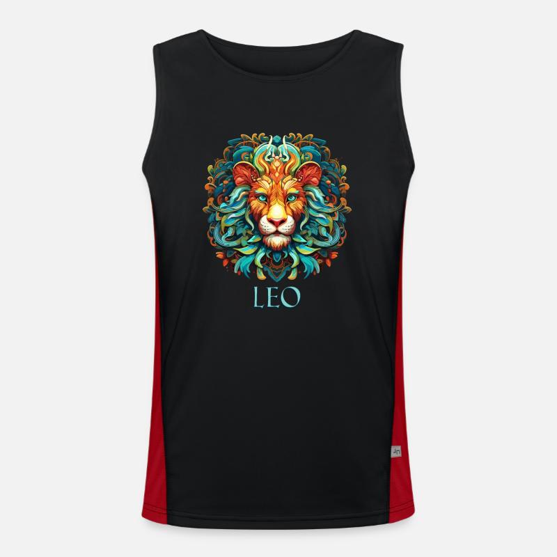 Seien Sie stolz auf Ihre einzigartigen Eigenschaften Sternzeichen Löwe Funktionelles Kontrast-Tank Top für Männer 