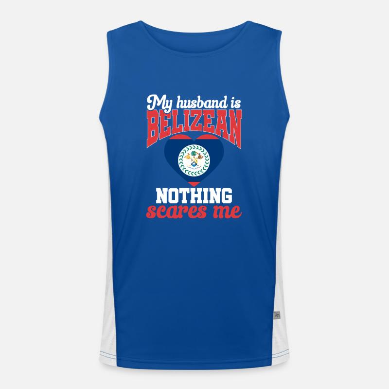 Belize Flagge Belizer Funktionelles Kontrast-Tank Top für Männer 