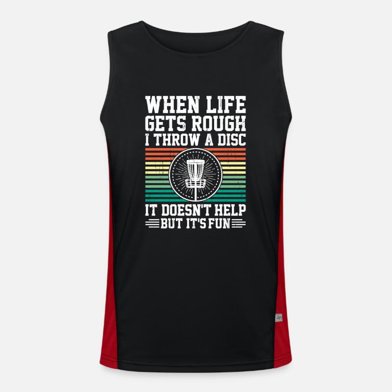 Disc Golf Player Disc Golfer Frisbee Player Par Pu Men's Functional Contrast Tank Top 