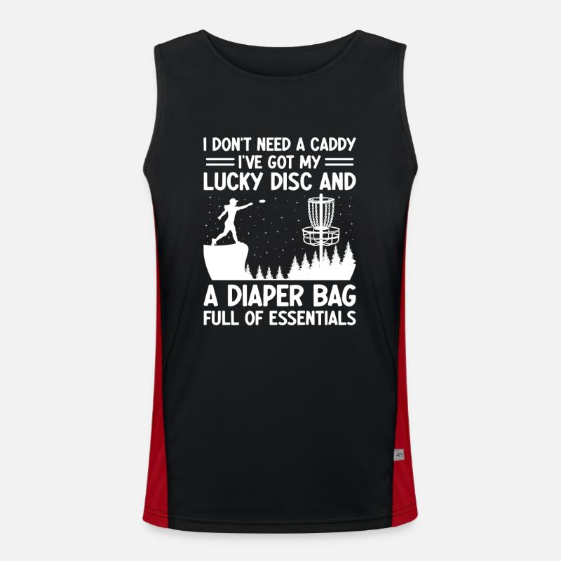 Disc Golf Player Disc Golfer Frisbee Player Par Pu Funktionelles Kontrast-Tank Top für Männer 