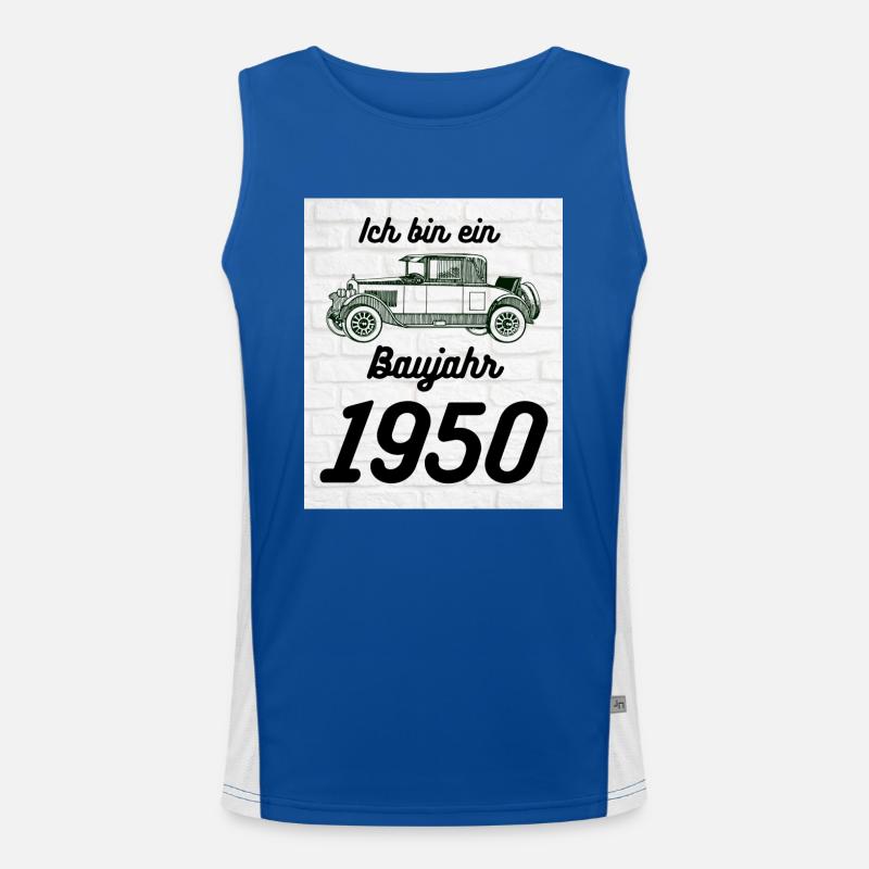 Oldtimer 1950 Funktionelles Kontrast-Tank Top für Männer 