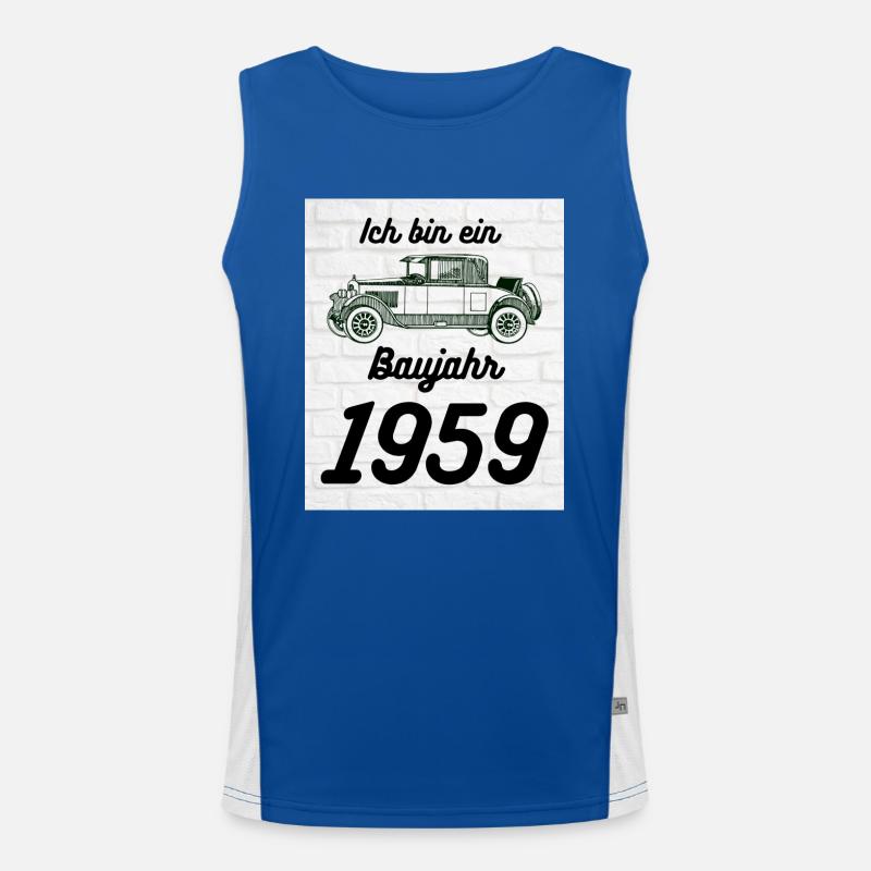 Oldtimer 1959 Funktionelles Kontrast-Tank Top für Männer 