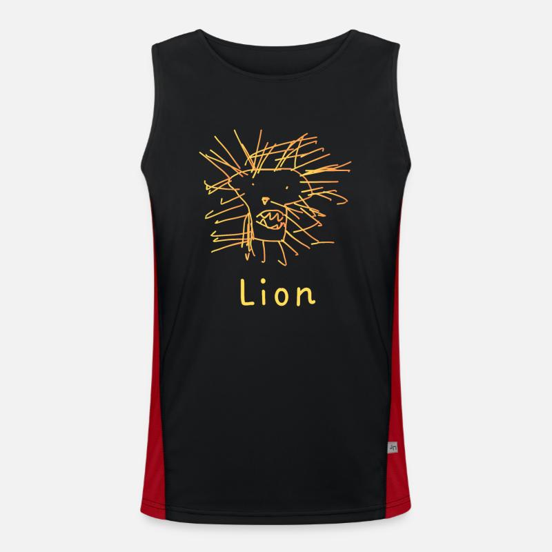 Löwe Funktionelles Kontrast-Tank Top für Männer 