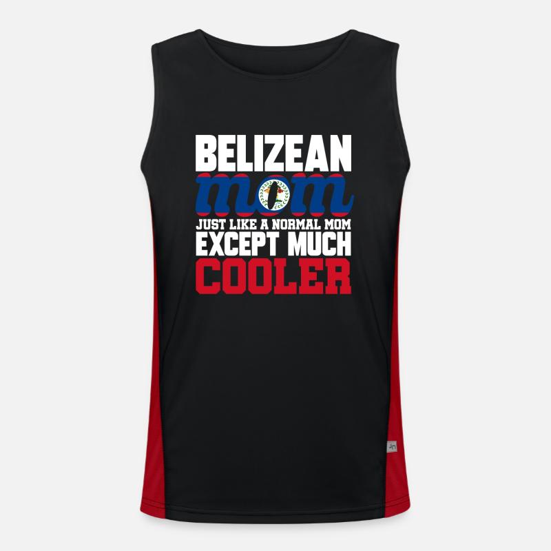 Belize Drapeau Belizer Débardeur respirant contrasté Homme 