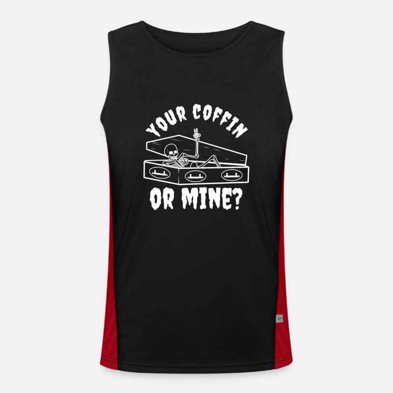Your coffin or mine? Men's Functional Contrast Tank Top 