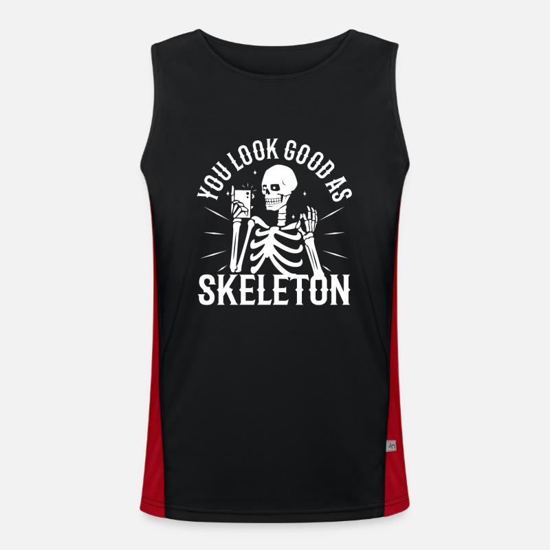 You look good as skeleton Men's Functional Contrast Tank Top 