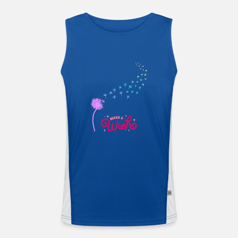 Make A wish Men's Functional Contrast Tank Top 