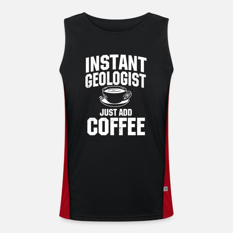 Le géologue instantané ajoute simplement du café Débardeur respirant contrasté Homme 