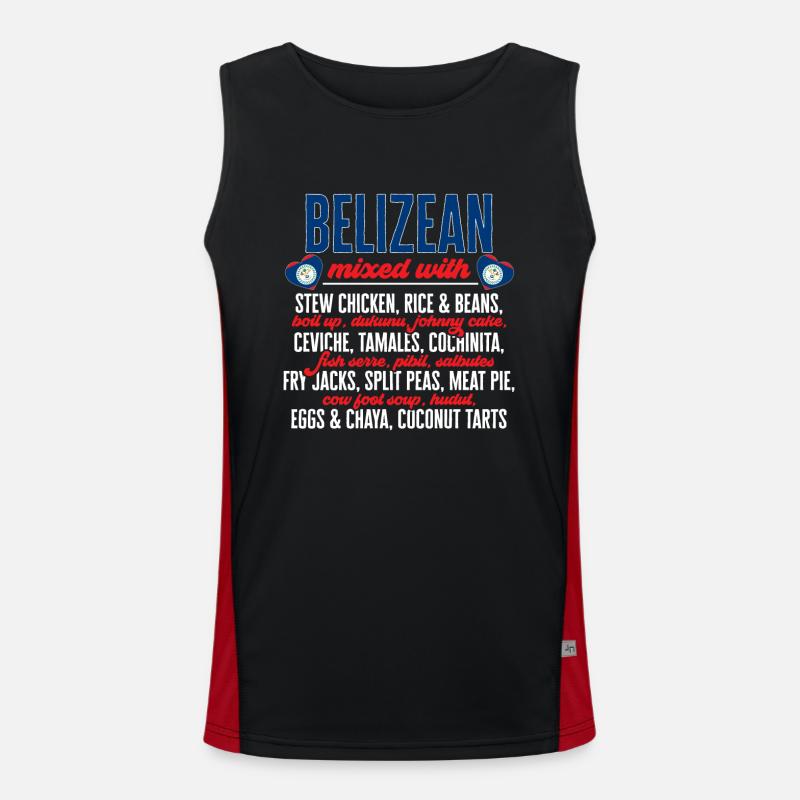 Belize Flag Belizean Men's Functional Contrast Tank Top 