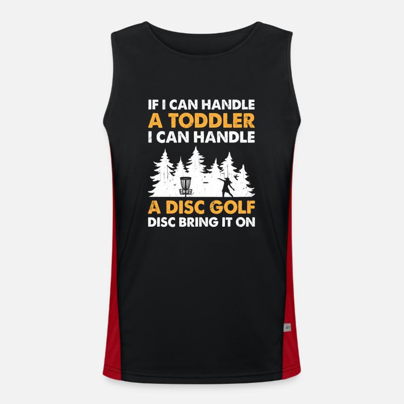 Disc Golf Player Disc Golfer Frisbee Player Par Pu Men's Functional Contrast Tank Top 