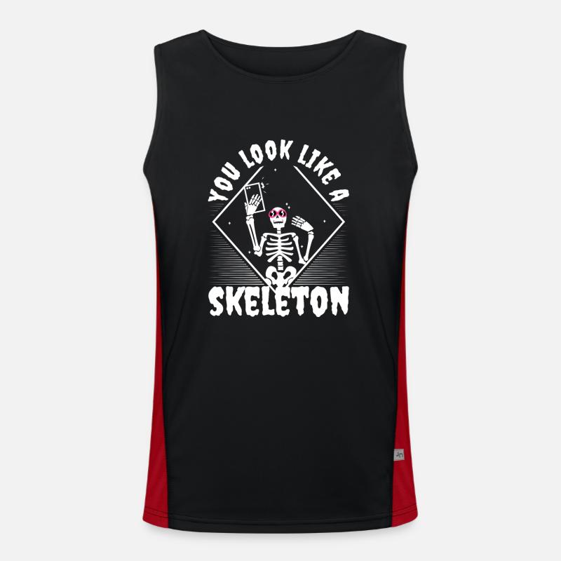 You look good as skeleton Men's Functional Contrast Tank Top 