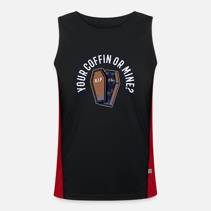 Your coffin or mine? Men's Functional Contrast Tank Top 