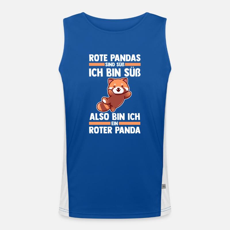 Roter Panda Funktionelles Kontrast-Tank Top für Männer 