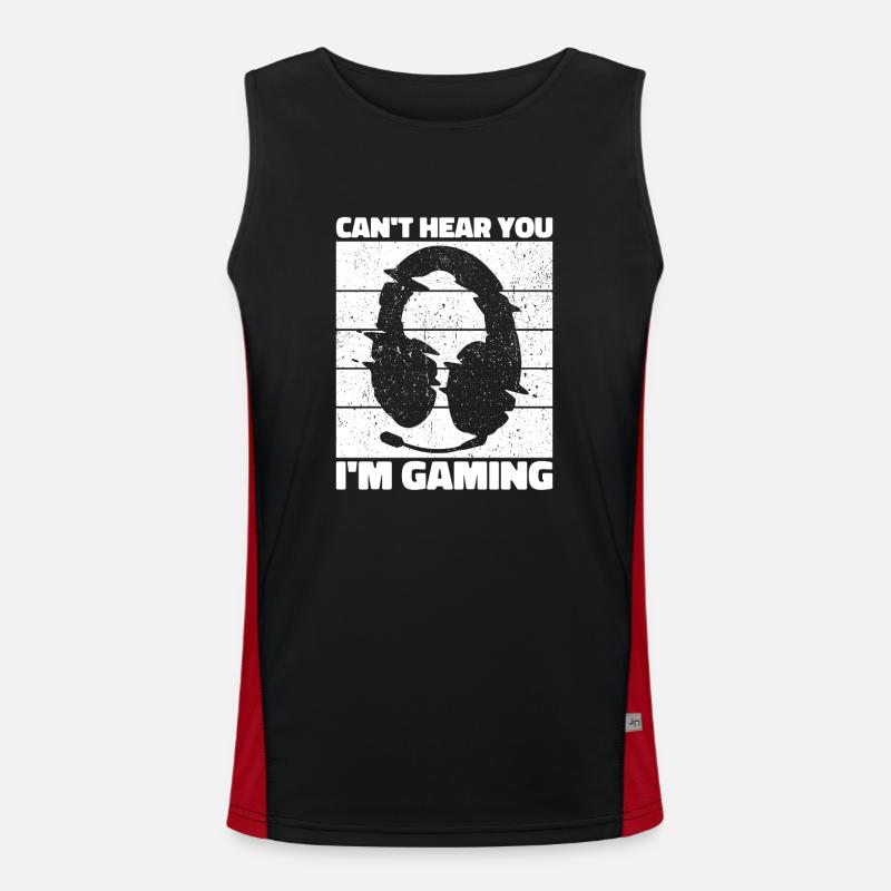Je ne peux pas vous entendre dans le jeu - Cool Gaming Design Débardeur respirant contrasté Homme 