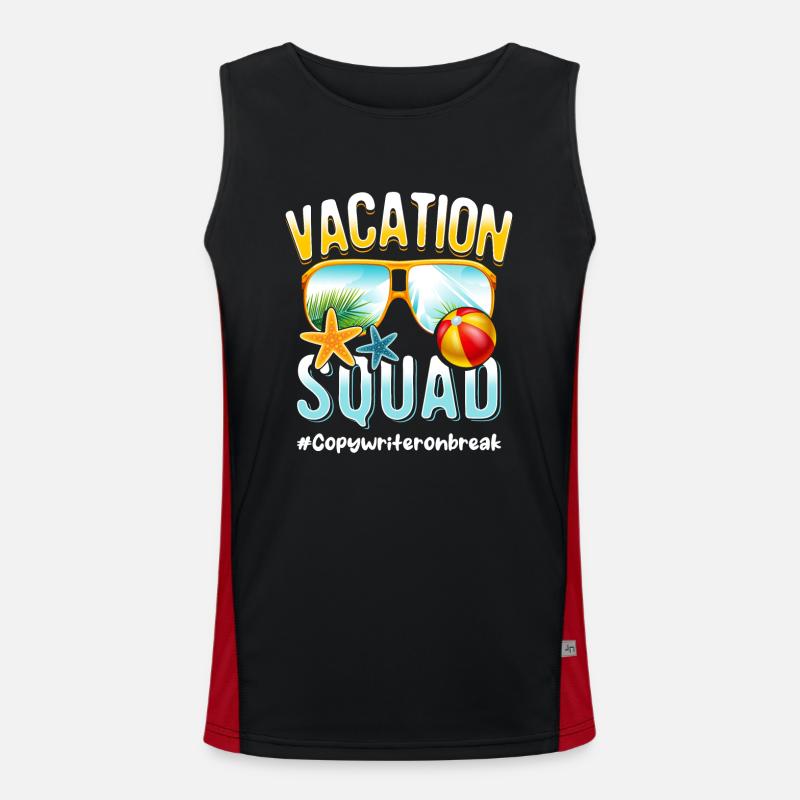 Texter Vacation Squad #Copywriteronbreak Funktionelles Kontrast-Tank Top für Männer 
