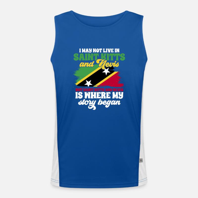 Drapeau de Saint-Kitts-et-Nevis Débardeur respirant contrasté Homme 