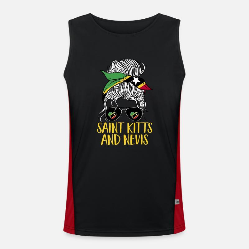 Drapeau de Saint-Kitts-et-Nevis Débardeur respirant contrasté Homme 