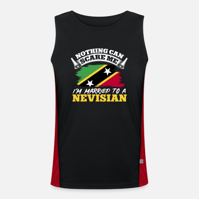 Drapeau de Saint-Kitts-et-Nevis Débardeur respirant contrasté Homme 