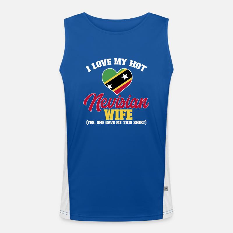 Drapeau de Saint-Kitts-et-Nevis Débardeur respirant contrasté Homme 