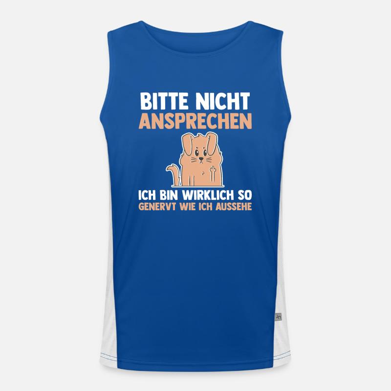 Hund Bitte Nicht Ansprechen Funktionelles Kontrast-Tank Top für Männer 