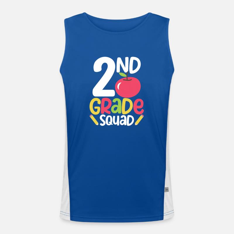 2. Klasse Squad Second Teacher Student Team Back Funktionelles Kontrast-Tank Top für Männer 