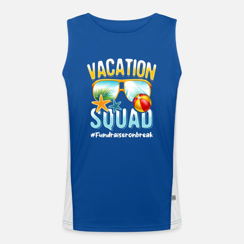 Fundraiser Vacation Squad #Fundraiseronbreak Men's Functional Contrast Tank Top 