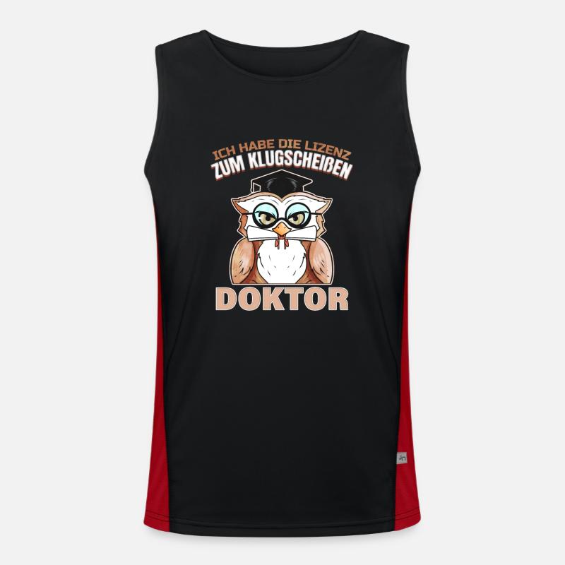 Doktor Abschluss Geschenk für PhD Abschlussfeier Funktionelles Kontrast-Tank Top für Männer 