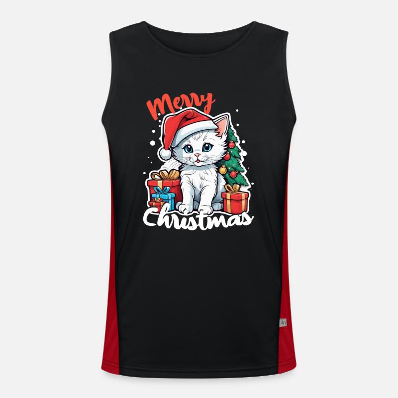 chat noel - joyeux noel Débardeur respirant contrasté Homme 
