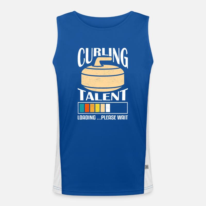 Curling Talent Loading ...Please Wait Ice Sport Br Funktionelles Kontrast-Tank Top für Männer 